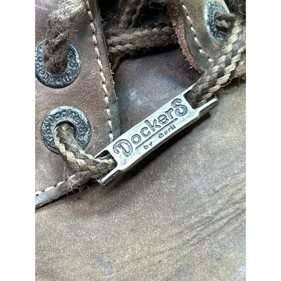 Dockers By Geni Mens Brown Leather Work Shoes EU43 US10 Vintage